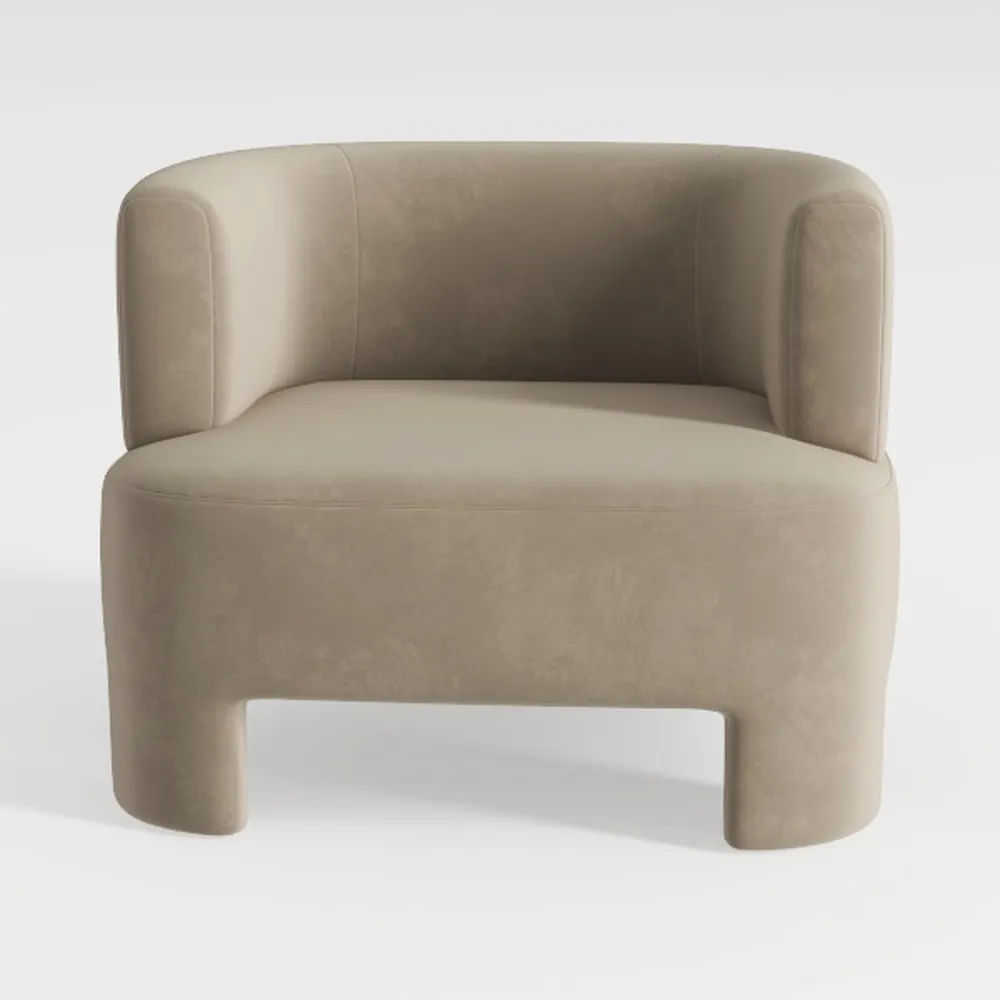 Athena Collection Modern Barrel Accent Chair