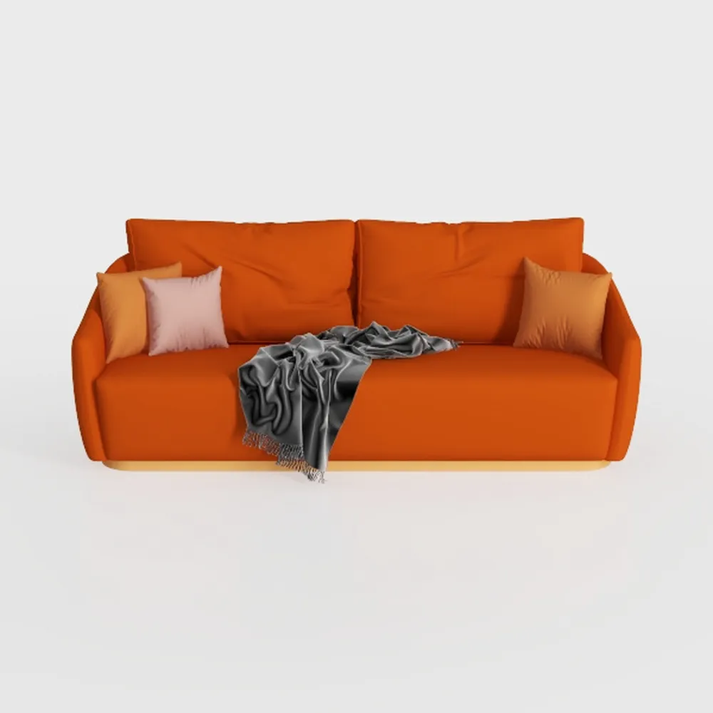 Modular Sectional Sofa with Thick Cushion, 2-Seat