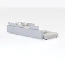 Reversible Sleeper Sectional Sofa Bed with Pull Right 45 Degree View