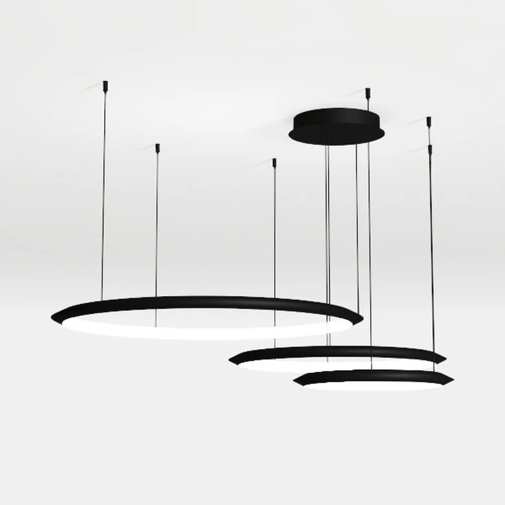 Modern Led Chandelier, 3-Rings Light Modern Led