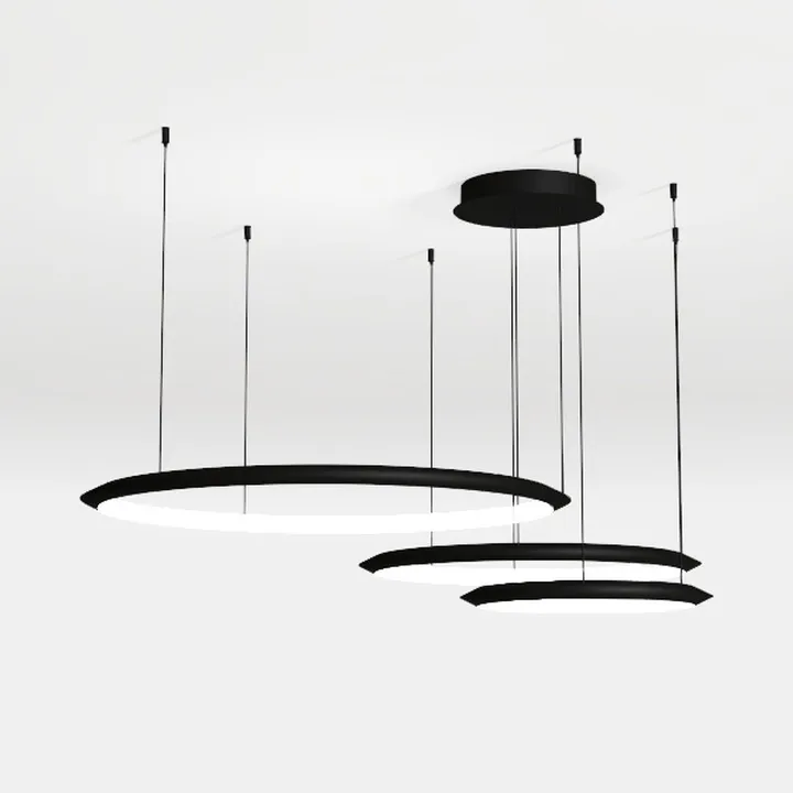 Modern Led Chandelier, 3-Rings Light Modern Led