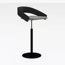 Furniliving Makeup Vanity, Chair Flexible Right 45 Degree View