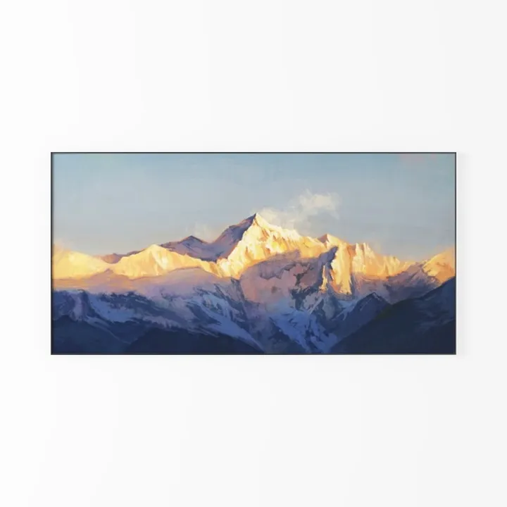 Minimalist Mountain Landscape Wall Art Print 3D Model