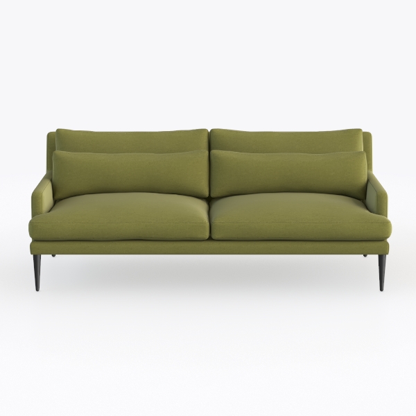 Velvet Loveseat Modern Sofa with Wooden Legs for