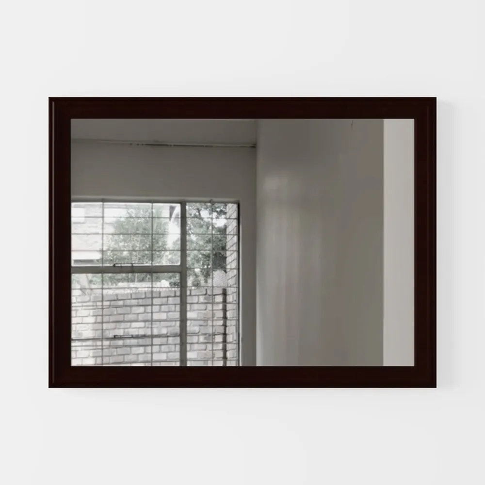 Sheffield 70 in. W x 33 in. H Framed Wall Mirror in Espresso