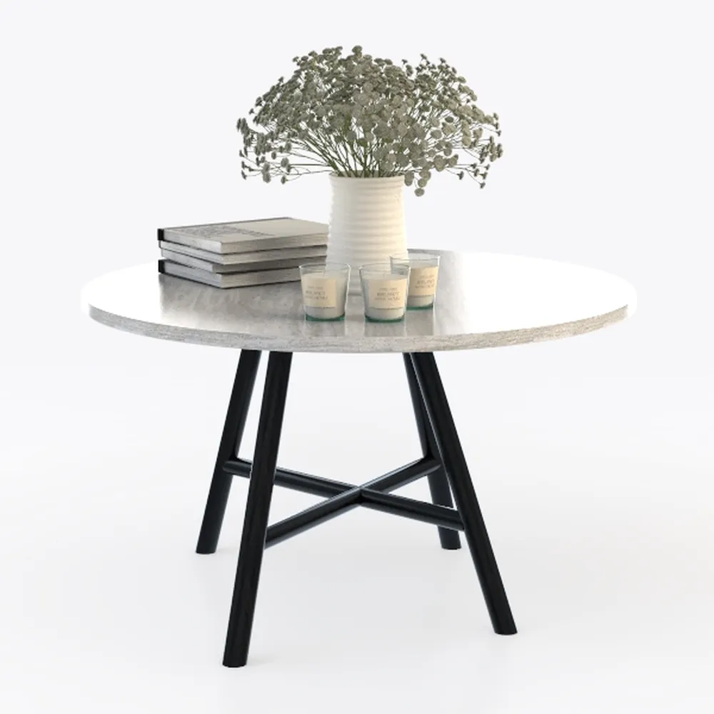Bush Furniture Round Dining Table, 45 inch Trestle