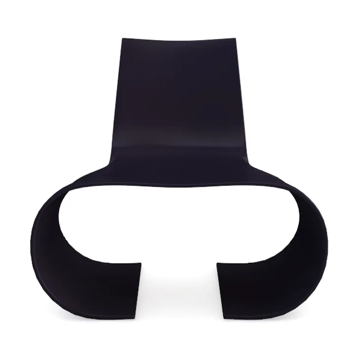 Minimalist Modern Black Plastic Accent Chair 3D Model