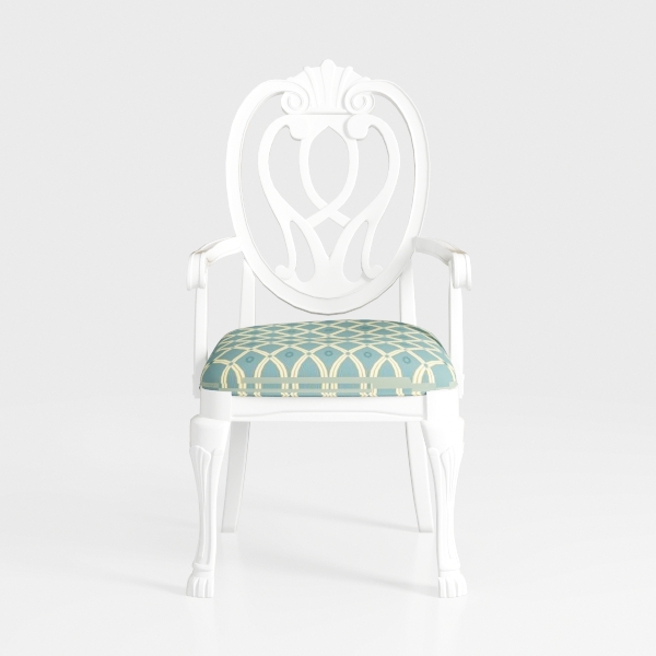 AUBRY GASPARD Poltrona Emmanuelle Artigianale in rattan laccato bianco