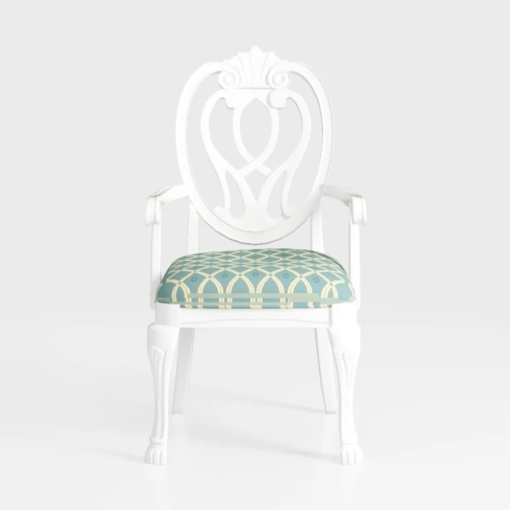 AUBRY GASPARD Poltrona Emmanuelle Artigianale in rattan laccato bianco