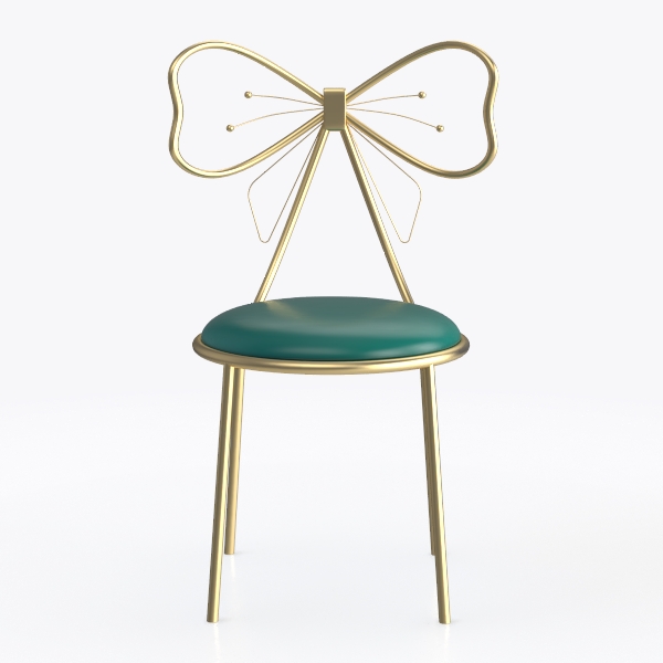 Vanity Stool Chair, Cute Girls Bow Knot Backrest