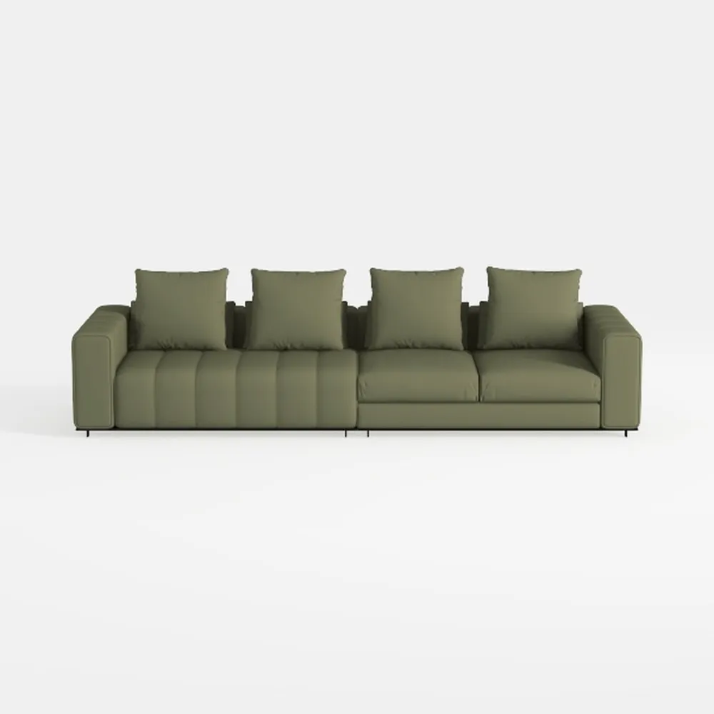 Living Room Sofa Loveseat with Wood Legs Two