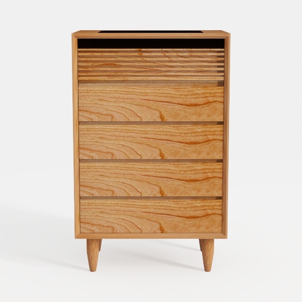 Knowlife 3 Drawer Rattan Dresser for Bedroom