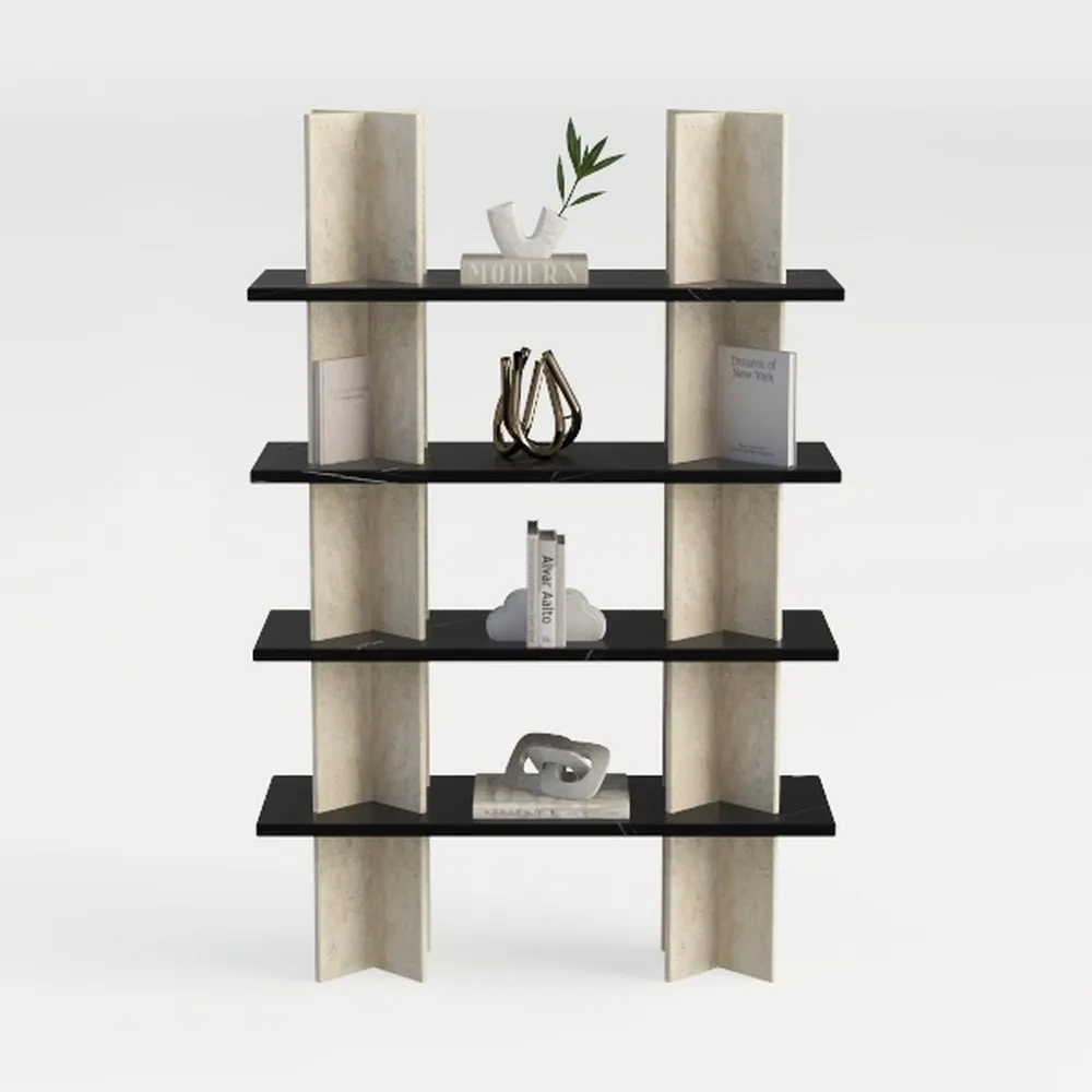 5-Tier Bookshelf, 70-Inch Tall Bookcase Storage