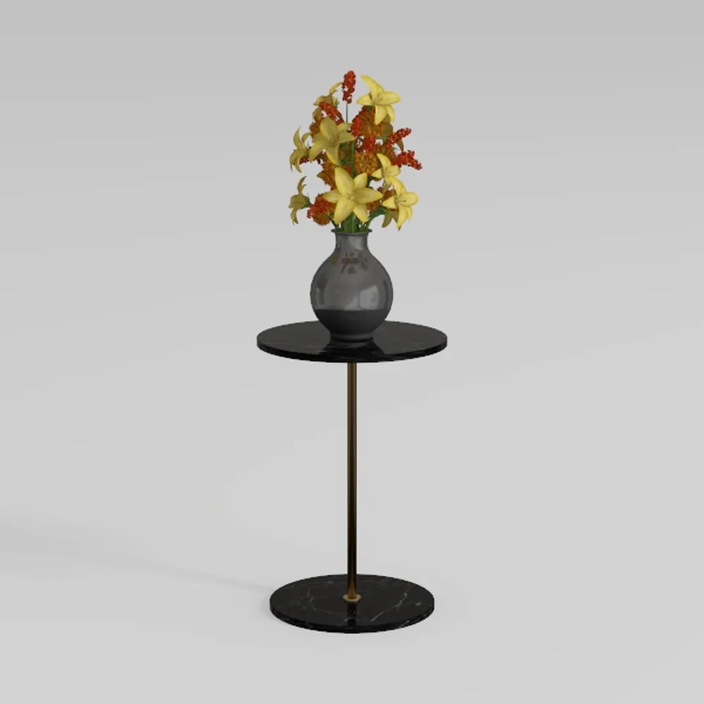 Round Side Table, Drink End Table for Small Spaces