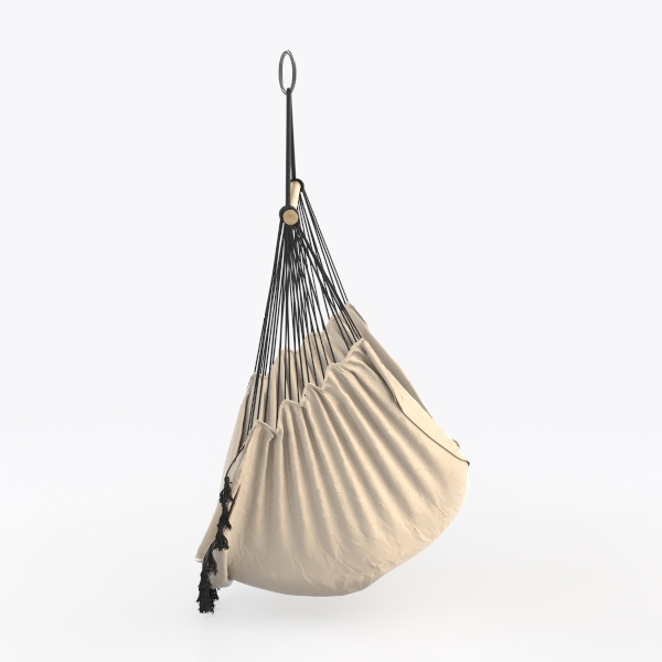 Hanging Rope Porch Swing with Steel Spreader Bar a