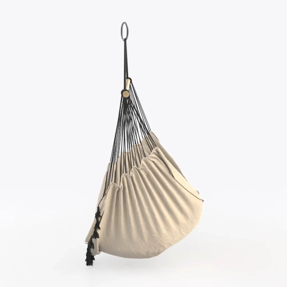 Hanging Rope Porch Swing with Steel Spreader Bar a