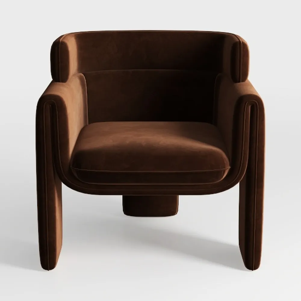 Accent Chair, Oversized Sherpa Lamb Fabric Armchai