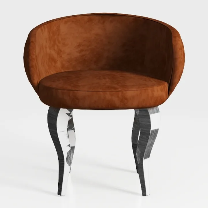 Modern Accent Chair, Upholstered PU Leather Side