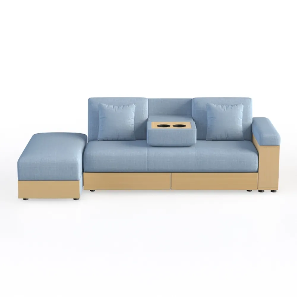 SPOFLYINN L Shaped Sectional Sofa with Storage Foo