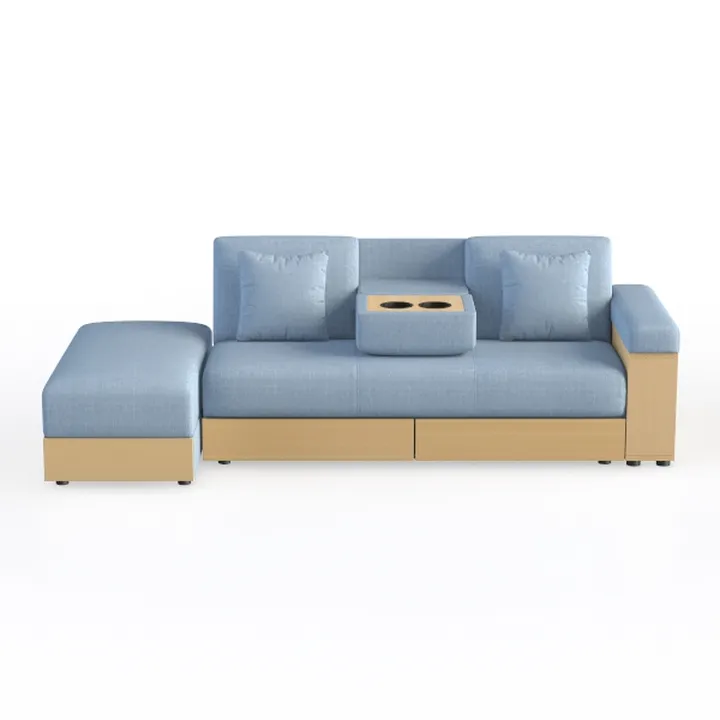 SPOFLYINN L Shaped Sectional Sofa with Storage Foo