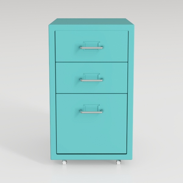 Lorell LYS SOHO Box/File/File Teal Mobile Cabinet