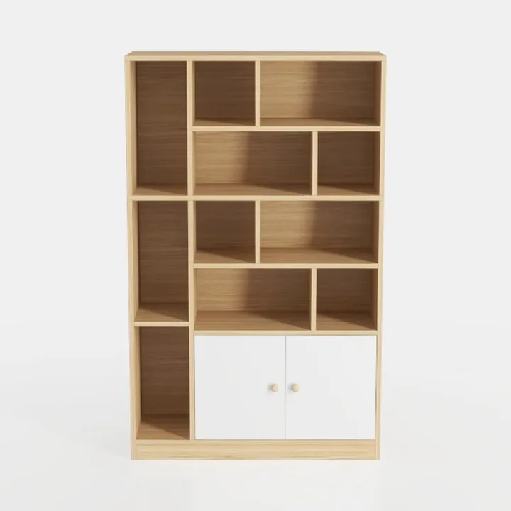 6 Cube Storage Organizer - Solid Wood Bookshelf