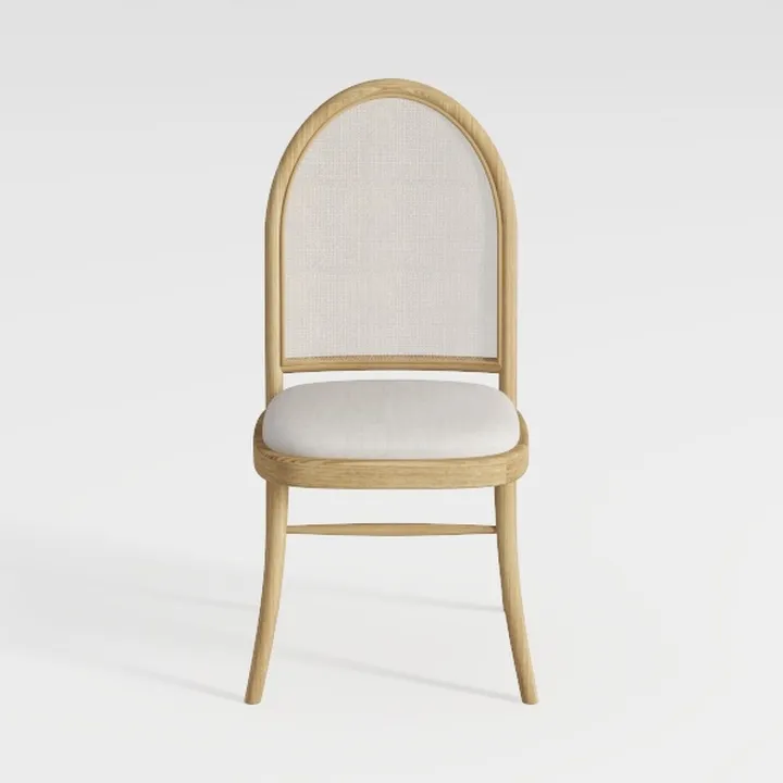 Polar Aurora Dining Chairs Set of 6 Beige Rattan