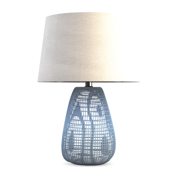 Ribbed 1 Light Rustic Ceramic Table Lamp with