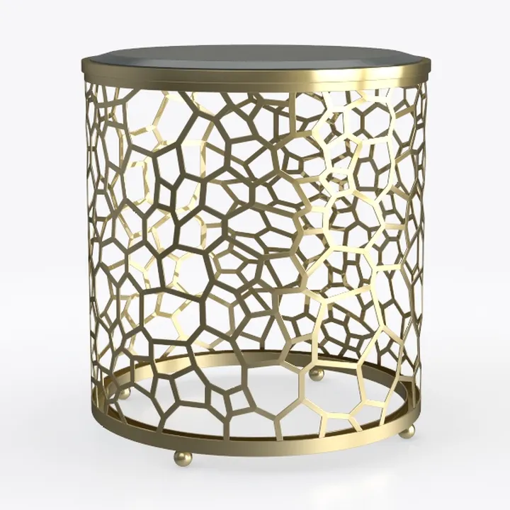 Y&M Set of 3 Yellow Round Nesting Tables