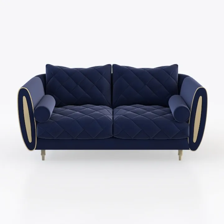 Love 3 Seat Couches, Tufted Velvet Striped Sofa