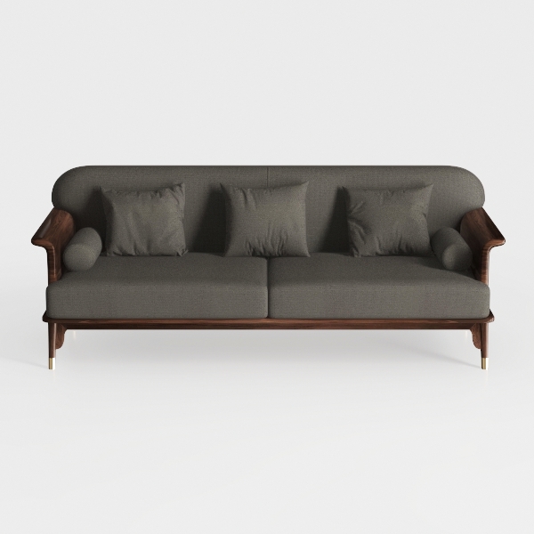 SIMPLIHOME Morrison 89-inch Wide Sofa in Charcoal 