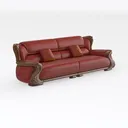 Michael Modern Faux Leather Upholstered Right 45 Degree View