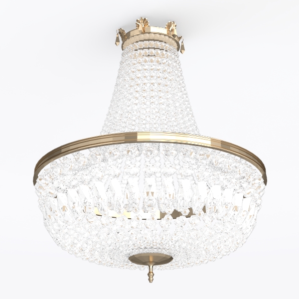COCOSTAR 20&quot; Gold Crystal Chandeliers, Flush Mount