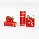 firecracker-Happy Tiger Year  Left 45 Degree View