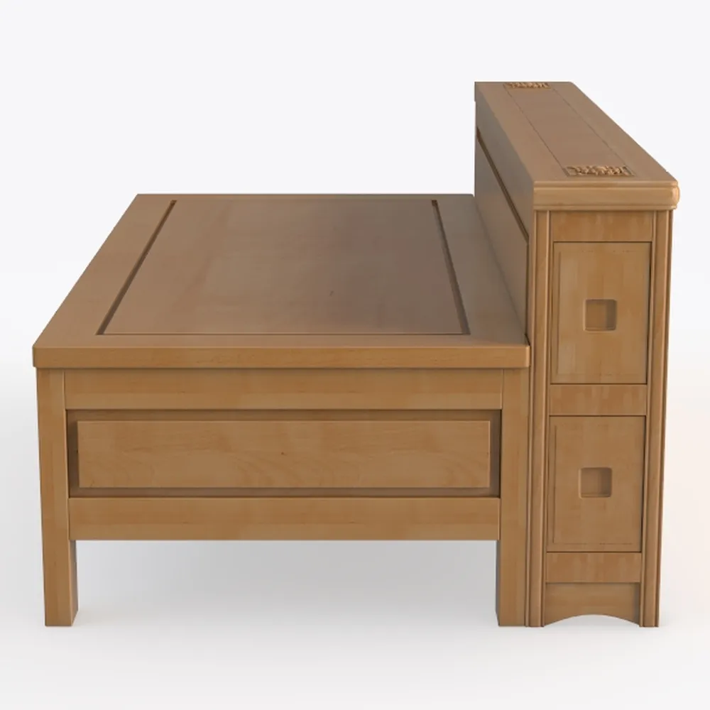 ChinaFurnitureOnline Natural Finish Rosewood Queen