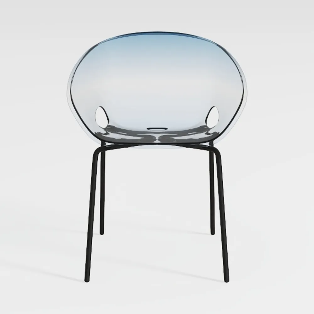 Generisch Solstice - Set di 4 sedie grigie per soggiorno, sala da pranzo, giardino