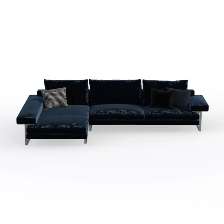 Modular Sectional Sofa with Movable Ottoman, 3