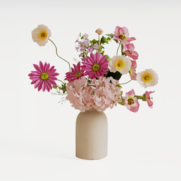 Hollyone Pink Peonies Artificial Flowers with