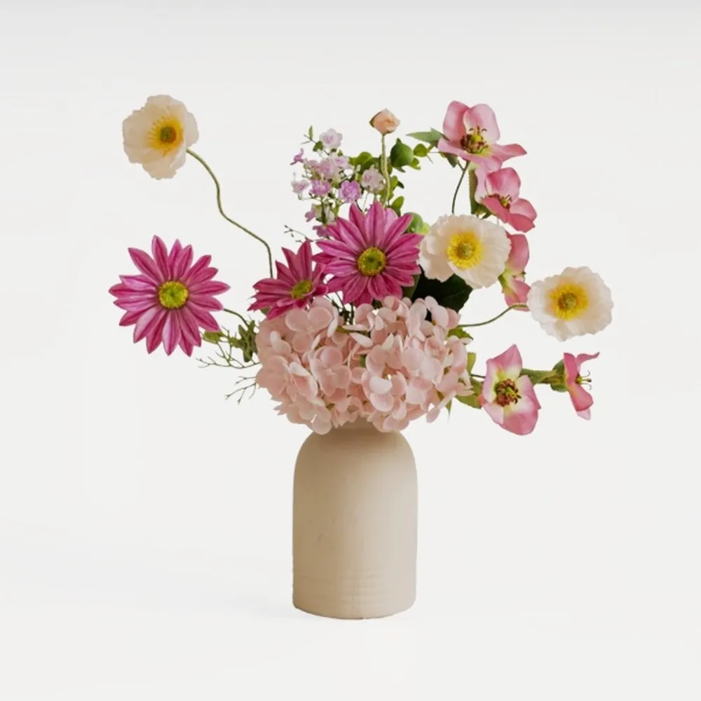 Hollyone Pink Peonies Artificial Flowers with