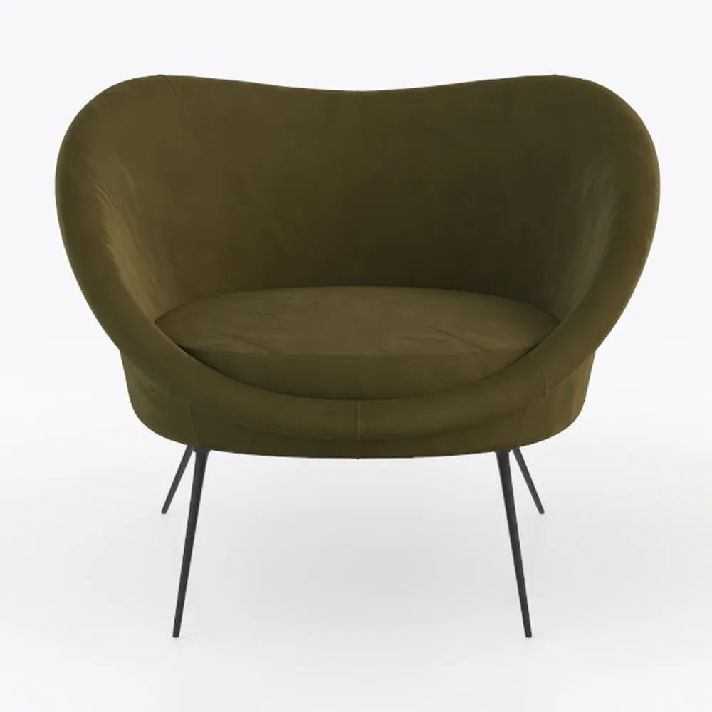POLY & BARK Poole Lounge Chair in Distressed Green