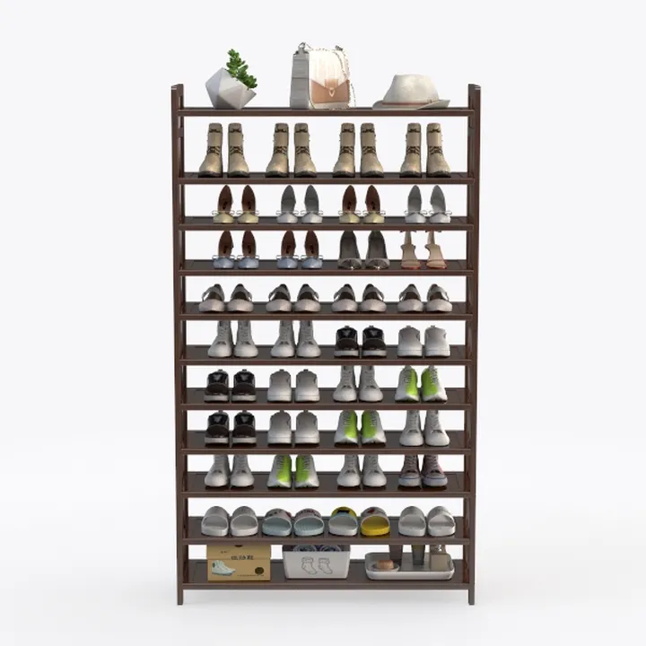 SONGMICS Shoe Rack, 12-Tier Shoe Organizer, Metal