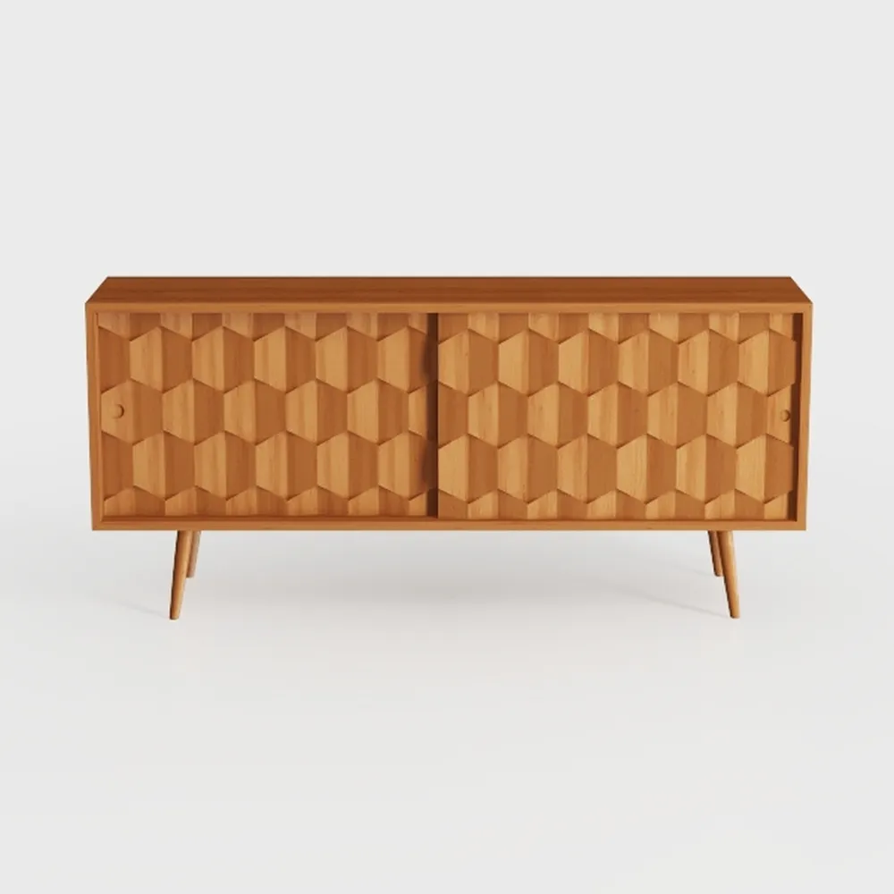 Bme Sideboard Georgina Solid Wood 2 Doors & 3