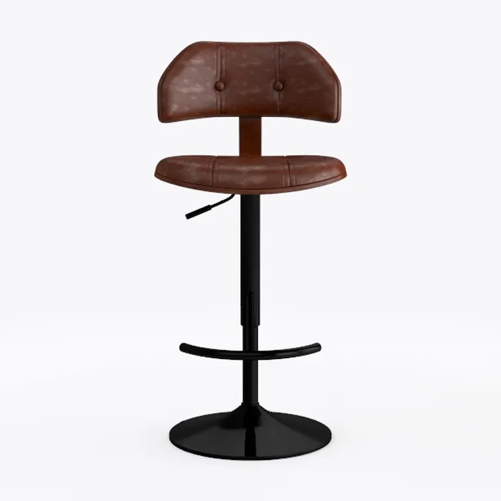 Set of 2 Vintage Bar Stools Footrest Counter Heigh