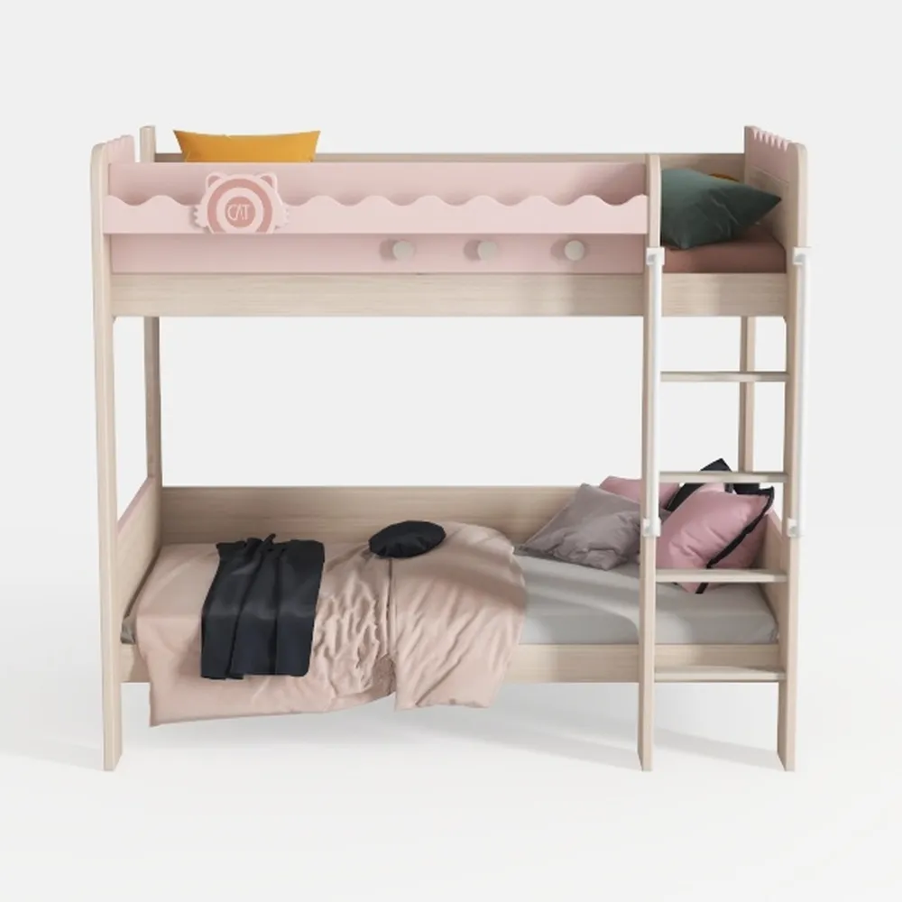 Giantex Twin Over Twin Bunk Bed, Solid Wood Bunk B