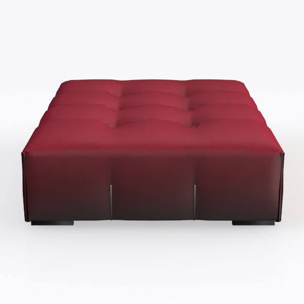 Avara Burgundy and Gold Bench Ottoman