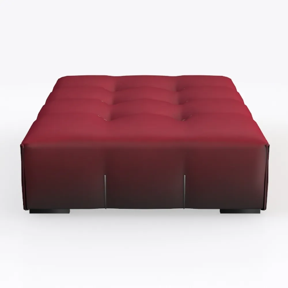Avara Burgundy and Gold Bench Ottoman