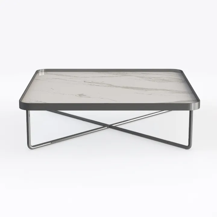 Glass Coffee Tables, Modern Center Square Coffee T