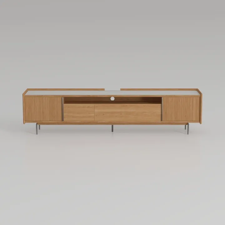 Walker Edison Ezra 70" Curved Sideboard Cabinet