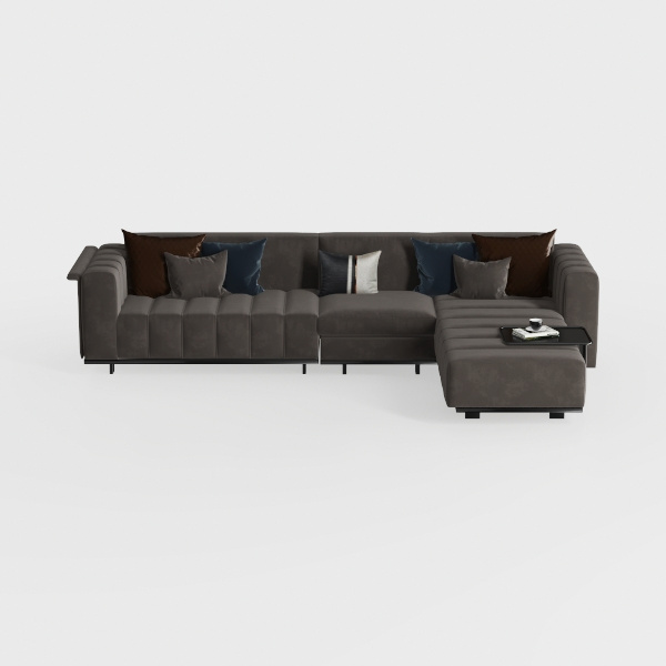 Howjoe 101.6" Comfy Deep Seat Corduroy Sectional C