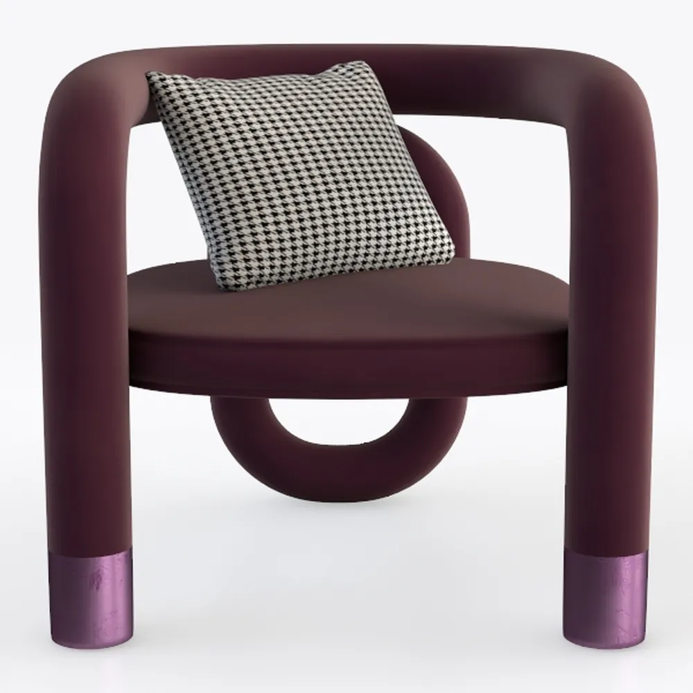 Winslow Performance Velvet Barrel Accent Chair in 